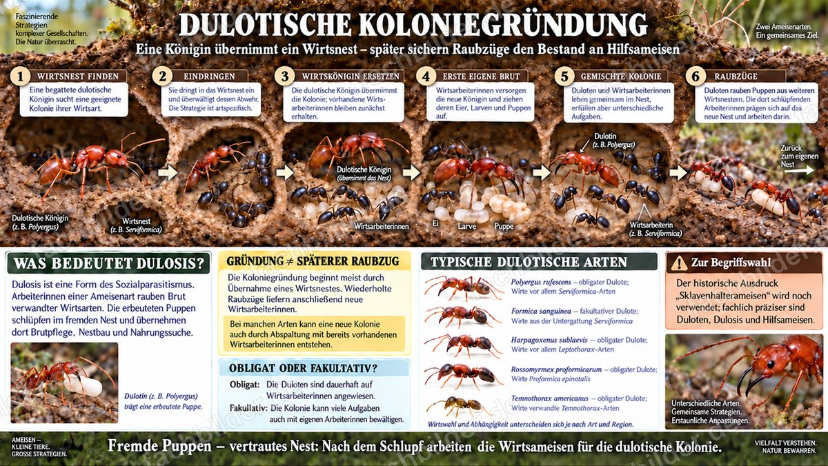 Dulotische Koloniegründung bei Ameisen