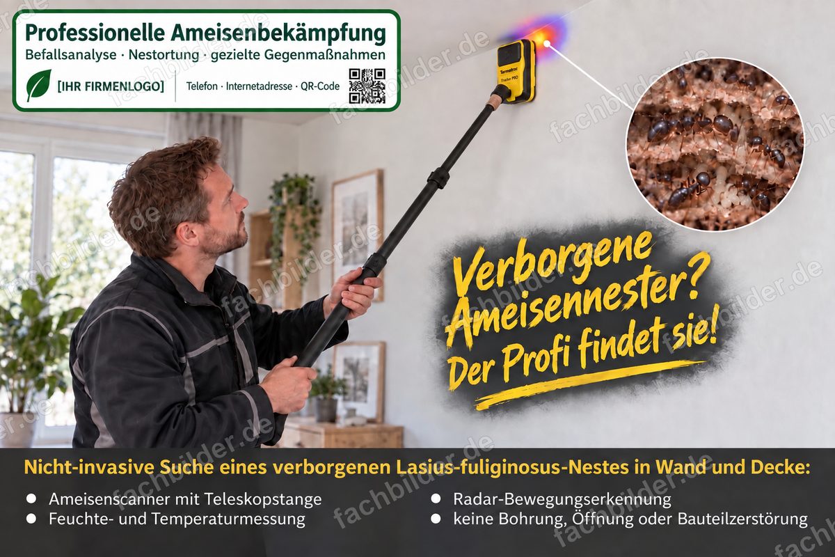 Ameisen-Nestsuche im Deckenbereich