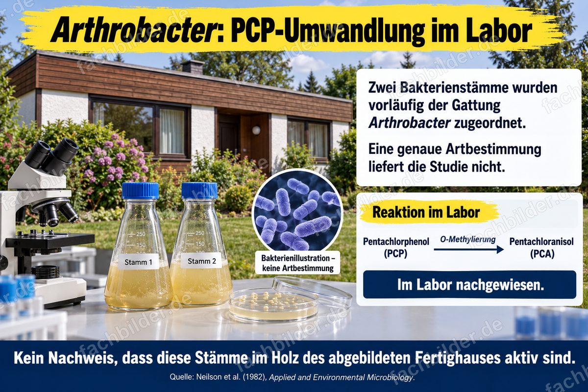 Arthrobacter: PCP-Umwandlung im Labor
