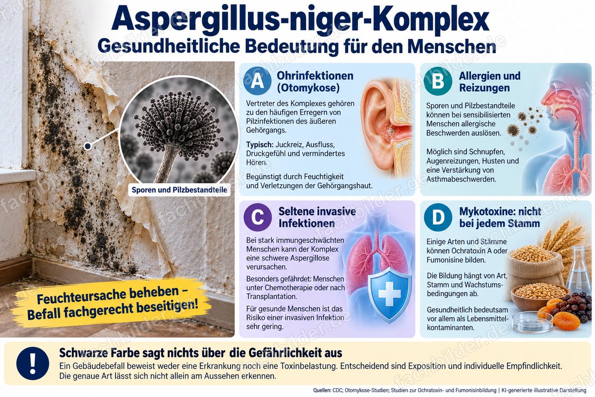Aspergillus-niger-Komplex: gesundheitliche Bedeutung