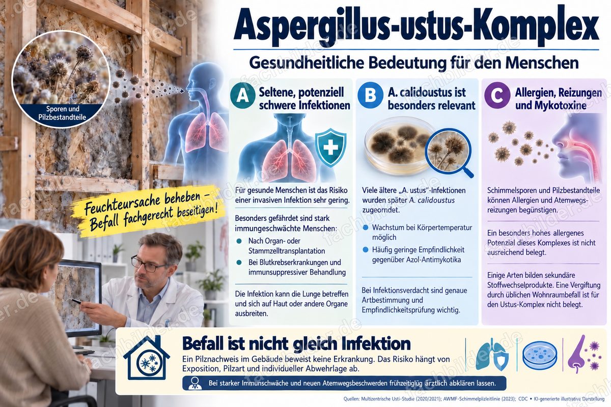 Aspergillus-ustus-Komplex: gesundheitliche Bedeutung