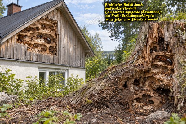 Camponotus ligniperda mit Indoornest und Außennest