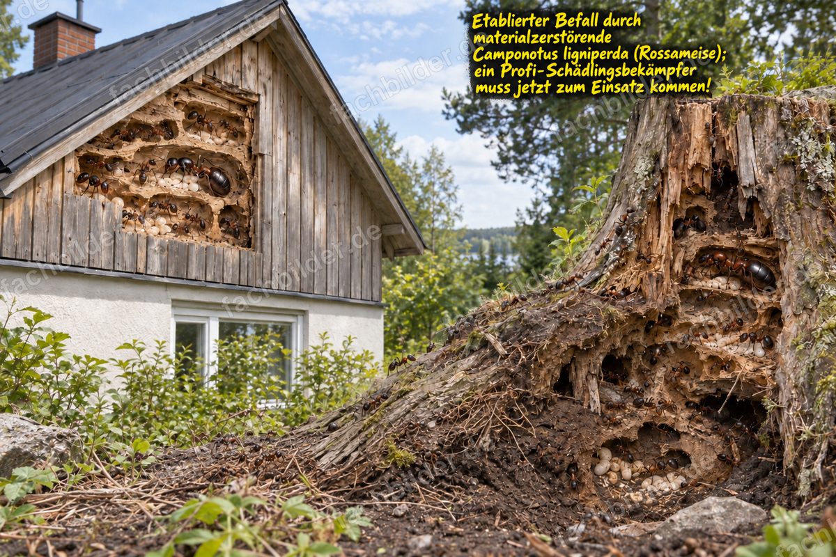 Camponotus ligniperda mit Indoornest und Außennest