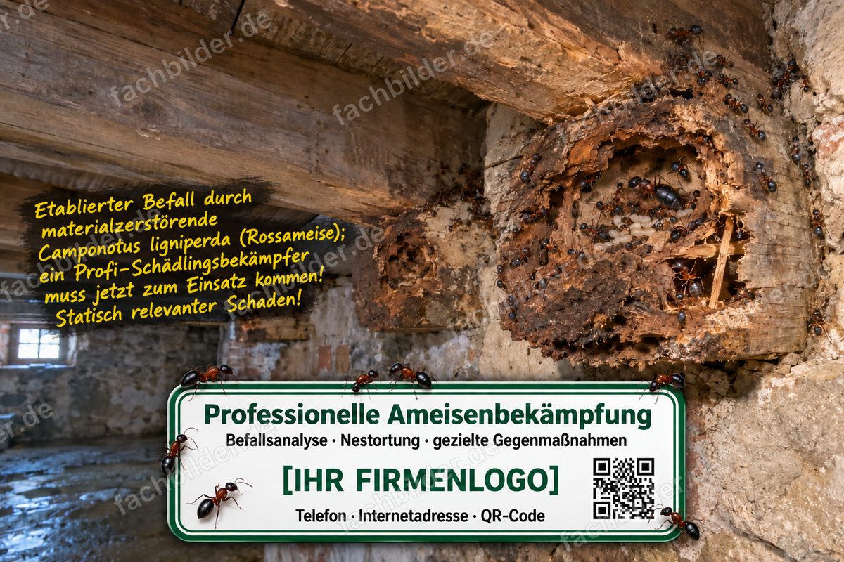 Camponotus ligniperda Nester im Keller