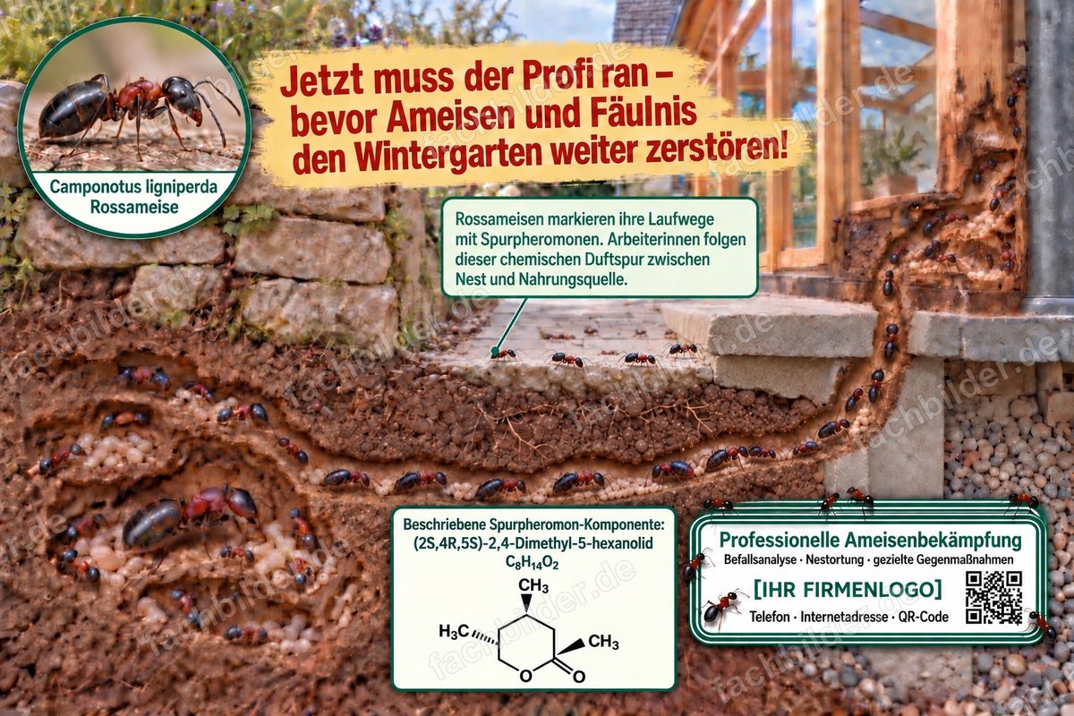 Camponotus ligniperda nutzt Spurpheromone für den Rückweg
