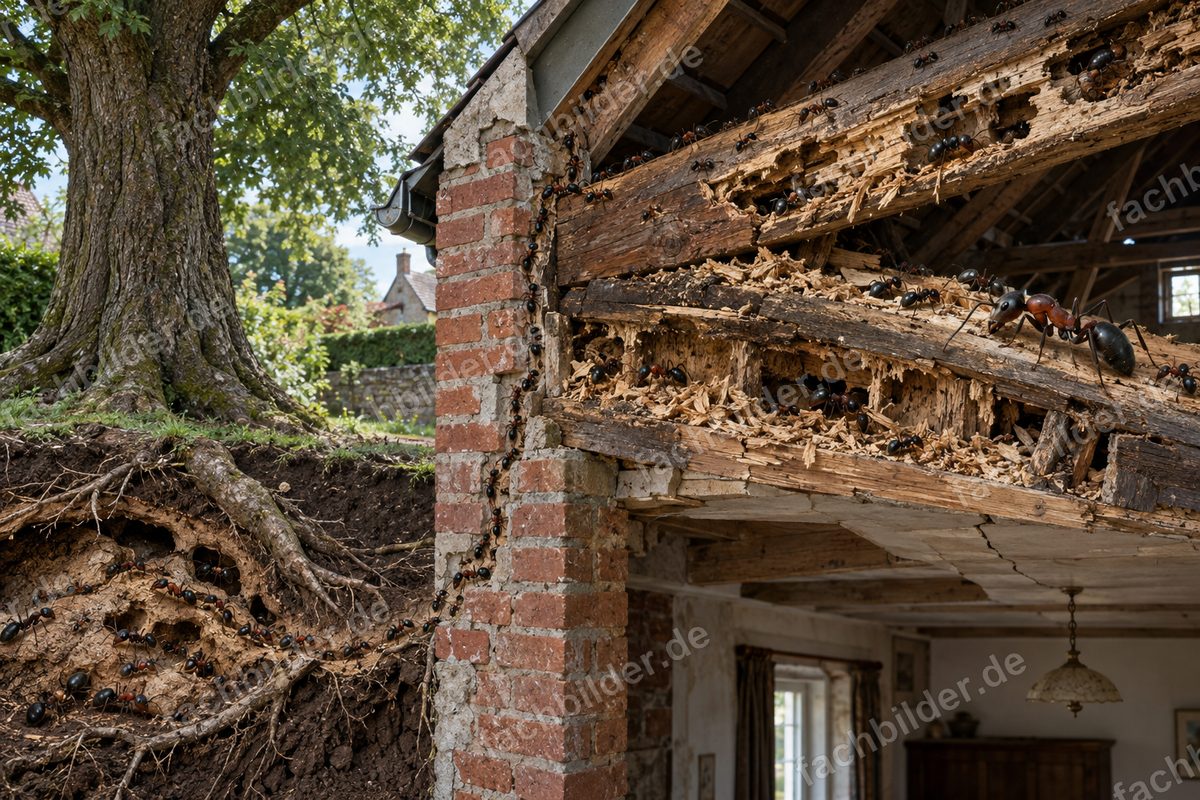 Camponotus ligniperda und Ihr Haus gibt den Geist auf