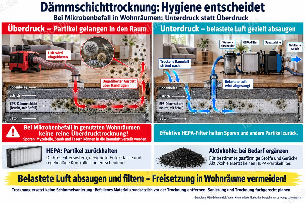 Dämmschichttrocknung: Unterdruck statt Überdruck