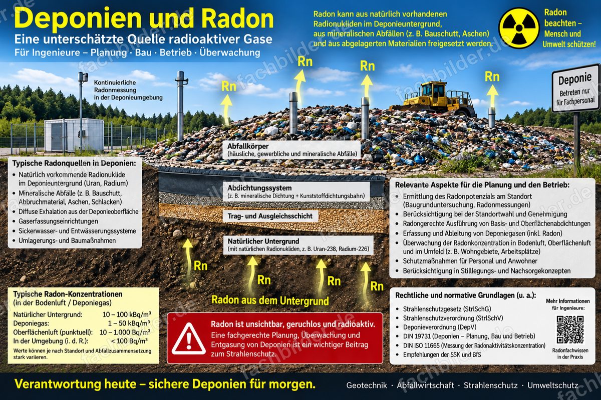 Deponien und Radon: eine unterschätzte Quelle radioaktiver Gase