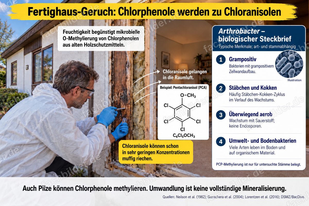 Fertighaus-Geruch: Arthrobacter im Steckbrief