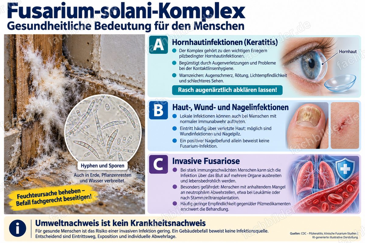 Fusarium-solani-Komplex: gesundheitliche Bedeutung
