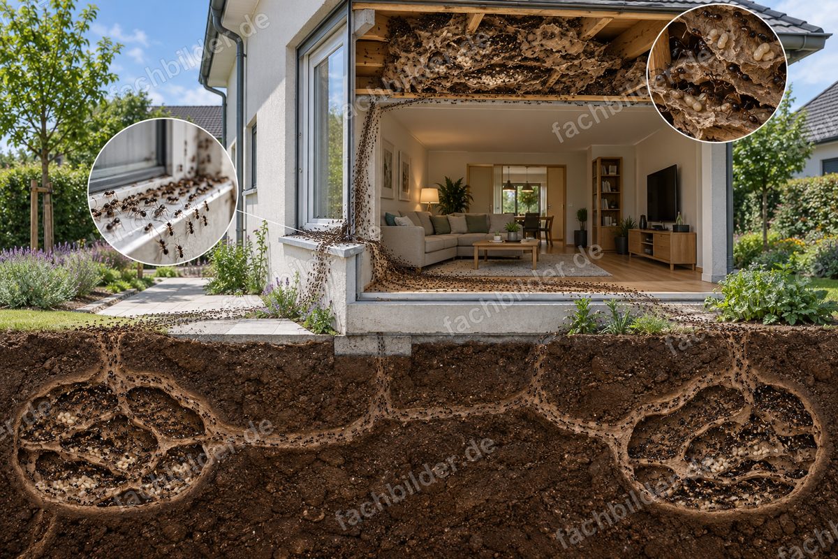 Holzameisen erobern Ihr Haus, erst einmal unbemerkt