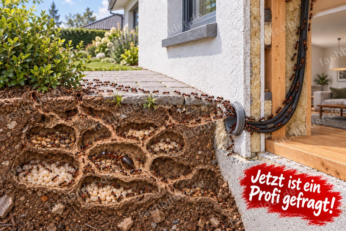 Holzameisen nutzen jeden Schlitz: jetzt ist der Profi gefragt