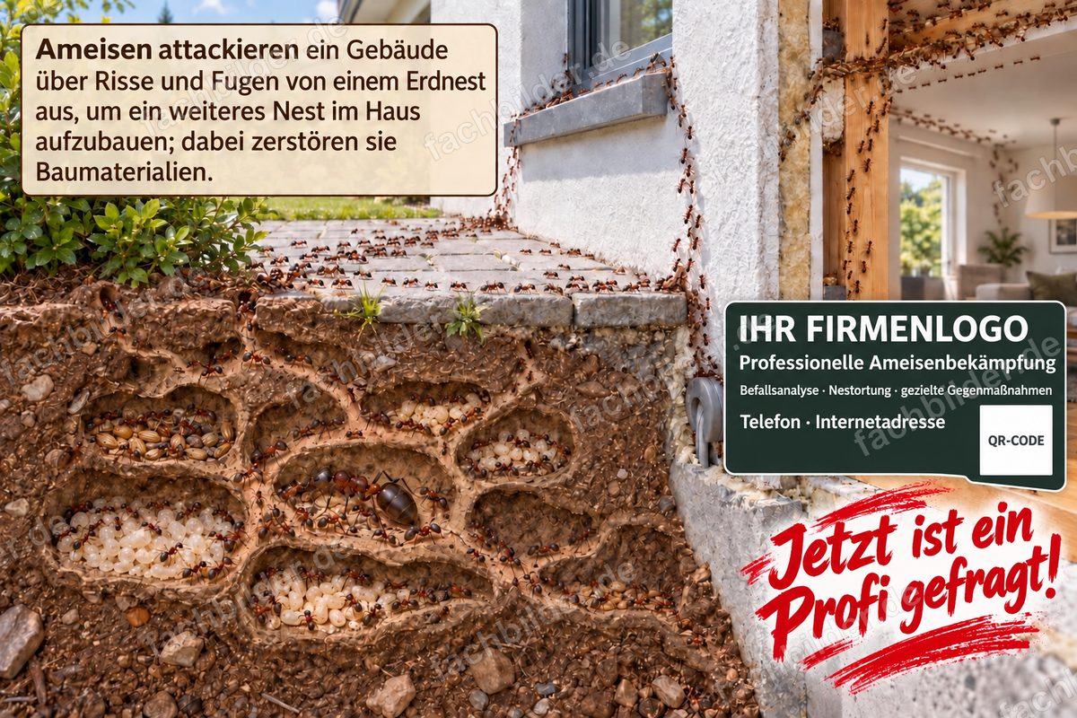 Holzameisen nutzen jeden Schlitz: jetzt sind Profi-Schädlingsbekämpfer gefragt