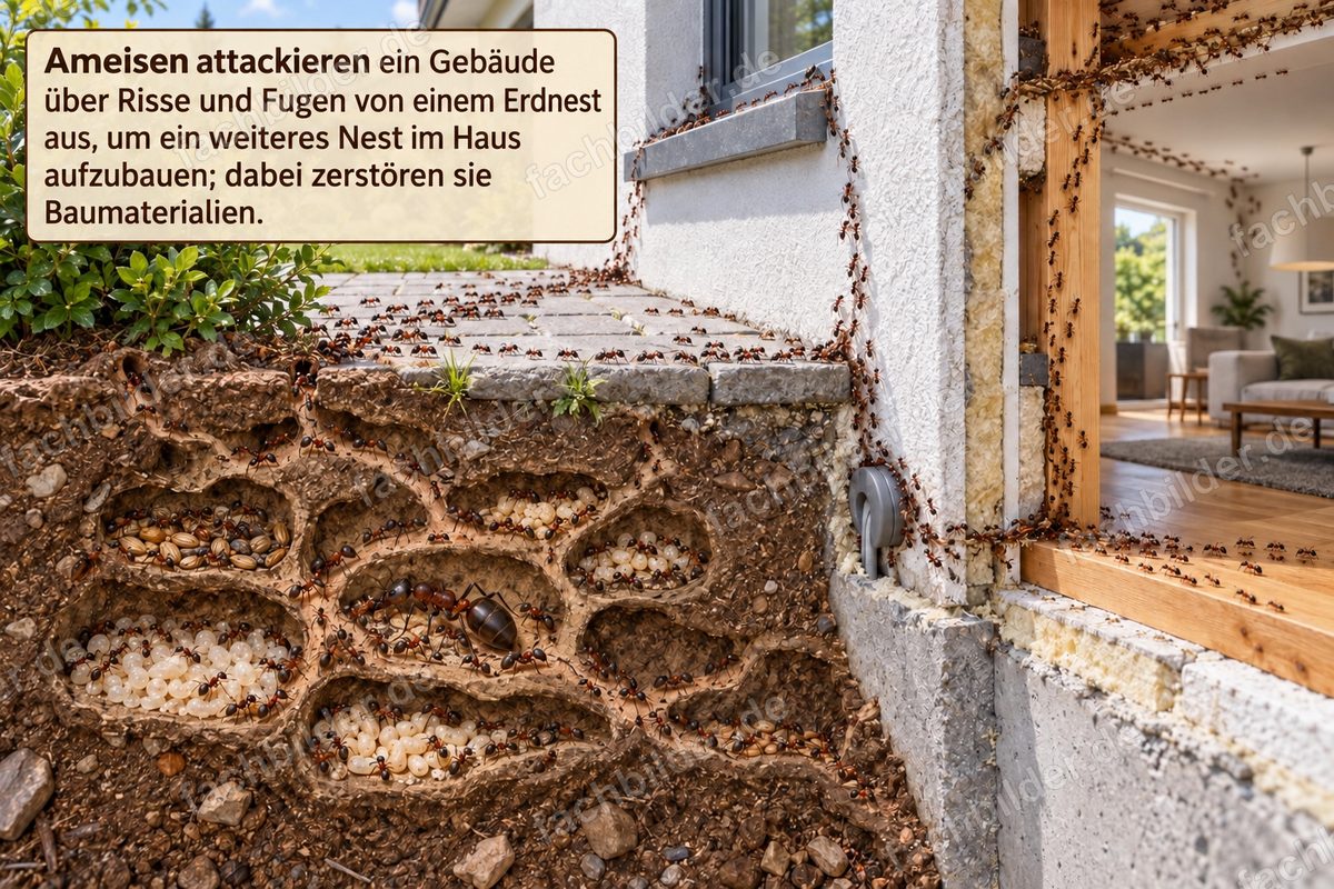 Holzameisen nutzen jeden Schlitz: wer kann jetzt noch helfen?