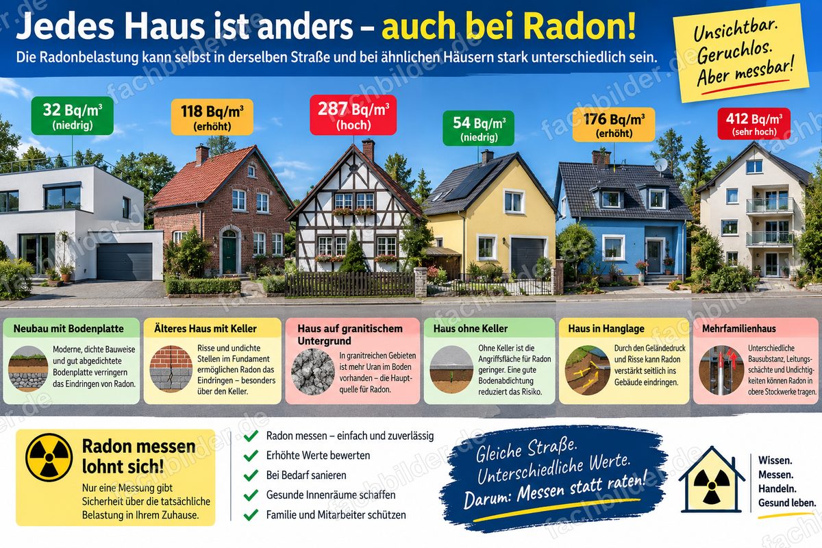 Jedes Haus ist anders, auch bei Radon
