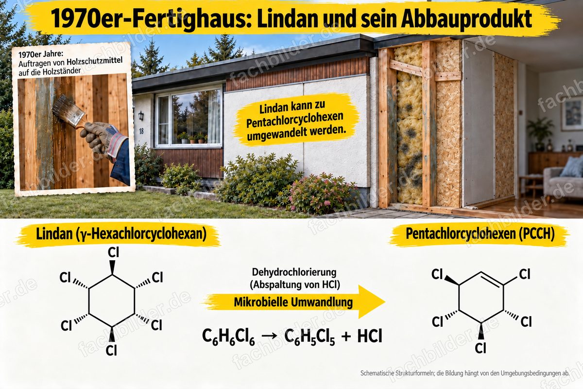 Lindan wird zu Pentachlorcyclohexen umgewandelt