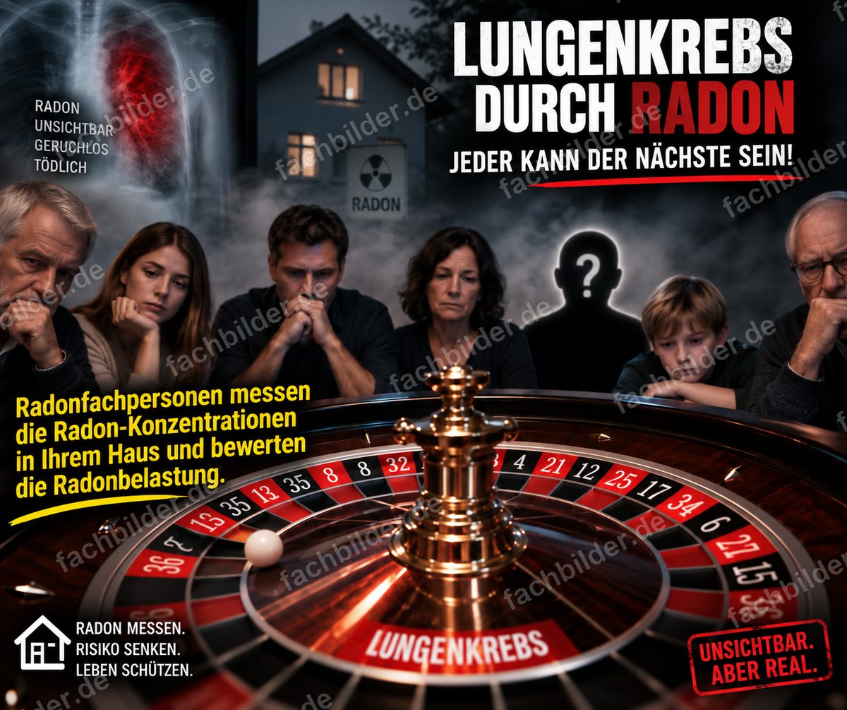 Lungenkrebs durch Radon: Roulette, Radonfachpersonen messen und bewerten