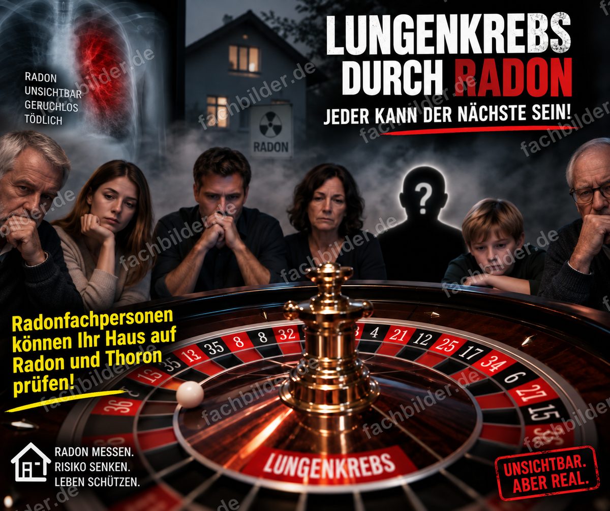 Lungenkrebs durch Radon: Roulette, Radonfachpersonen prüfen Ihr Haus