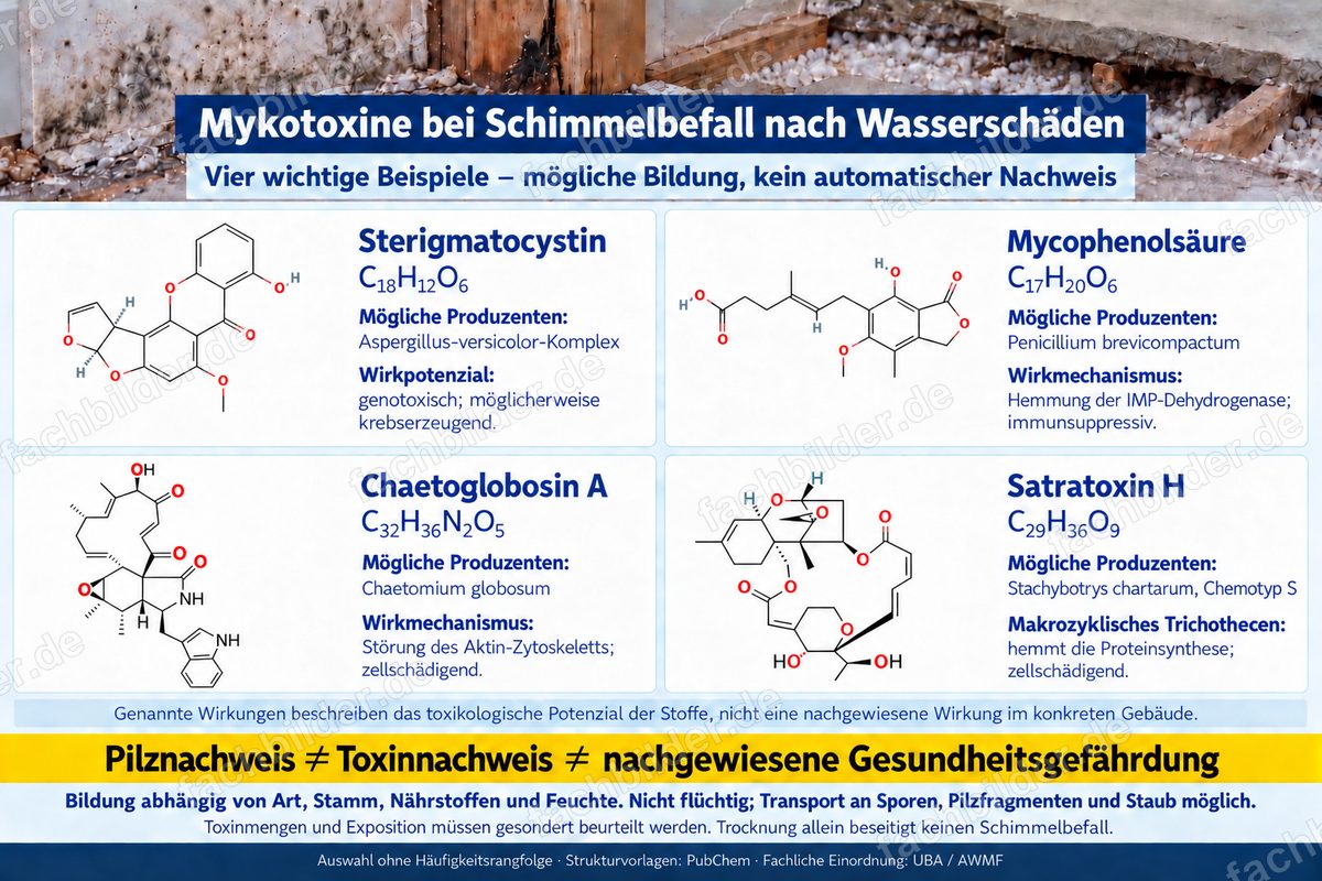 Mykotoxine bei Schimmelbefall nach Wasserschäden