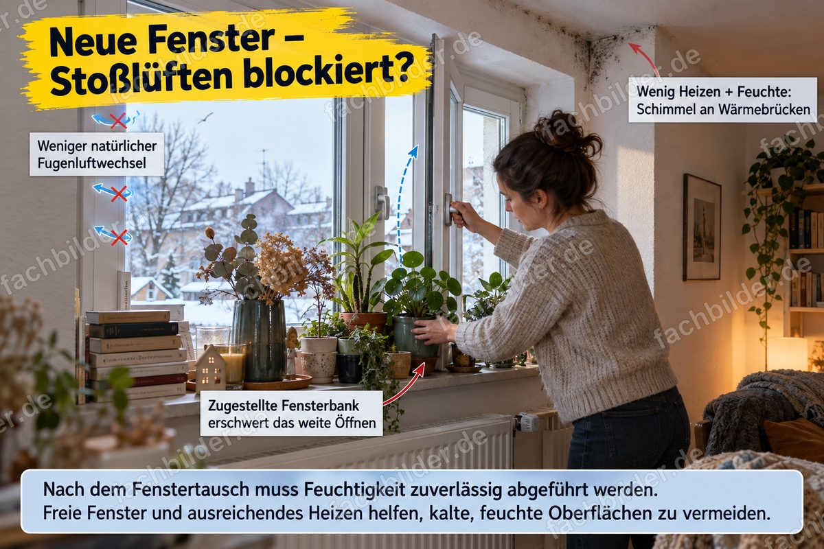 Neue Fenster: Stoßlüften blockiert?