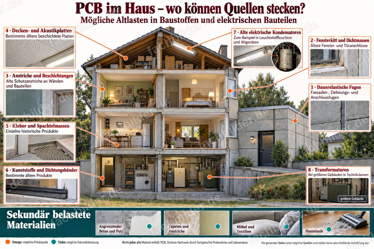 PCB im Haus: wo können Quellen stecken?