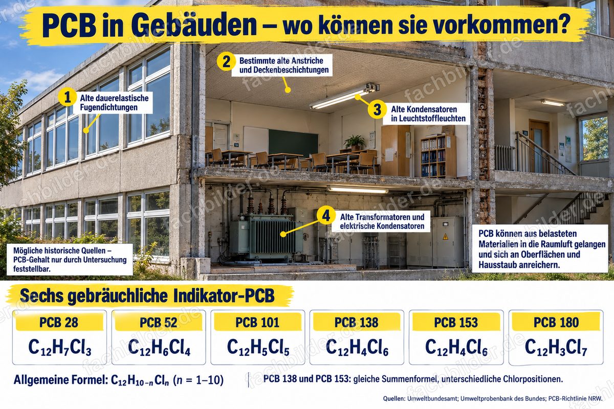 PCB in Gebäuden: Indikator-PCB und Summenformeln