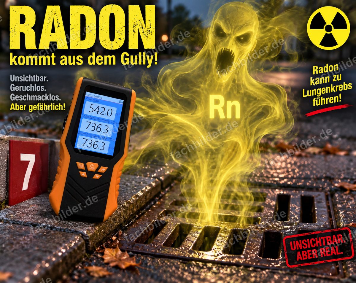 Radon kommt aus dem Gully