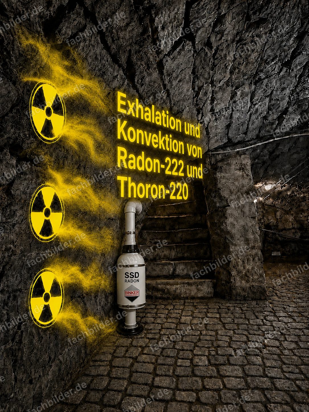 Exhalation und Konvektion von Radon und Thoron trotz Radon-Unterbodenabsaugung