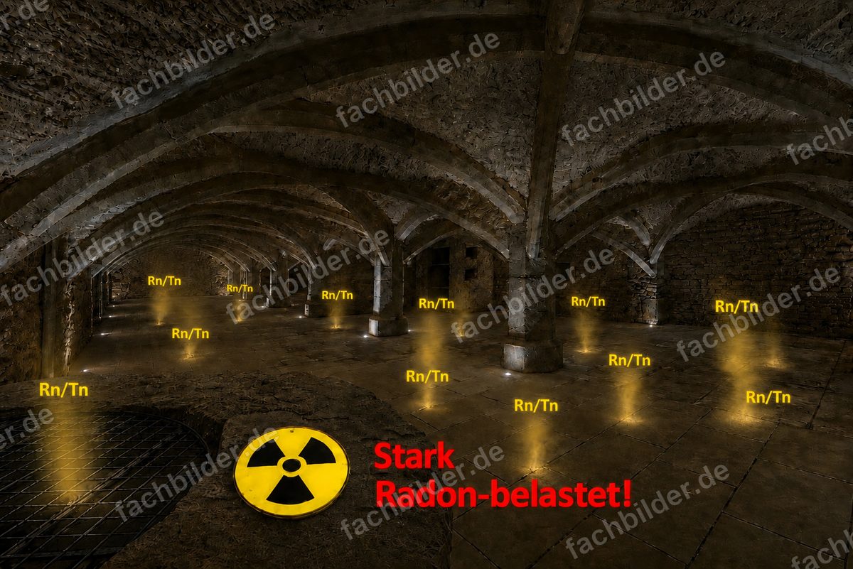 Historischer Keller: stark Radon-belastet