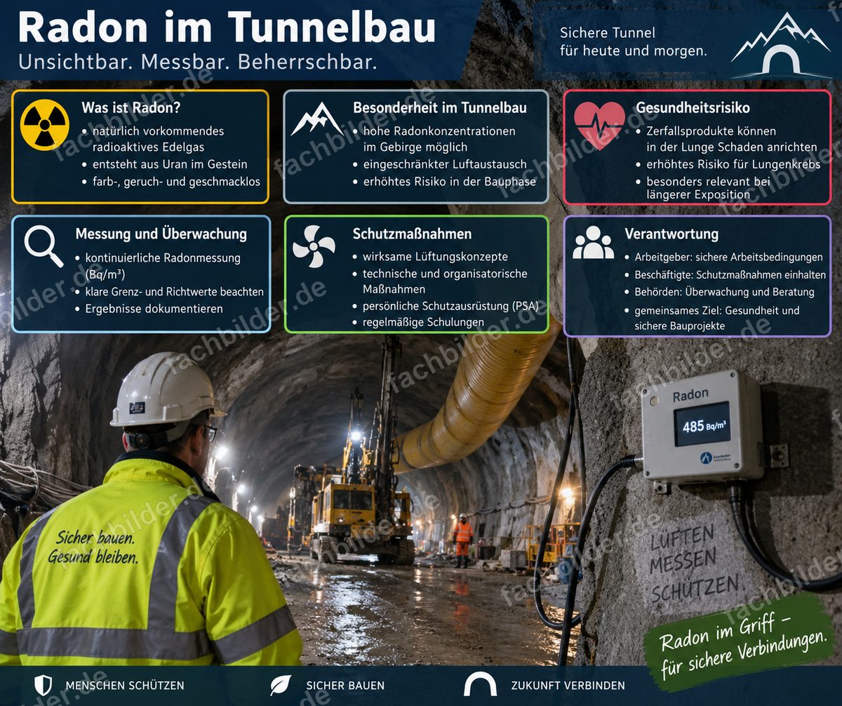 Radon im Tunnelbau: unsichtbar, messbar, beherrschbar