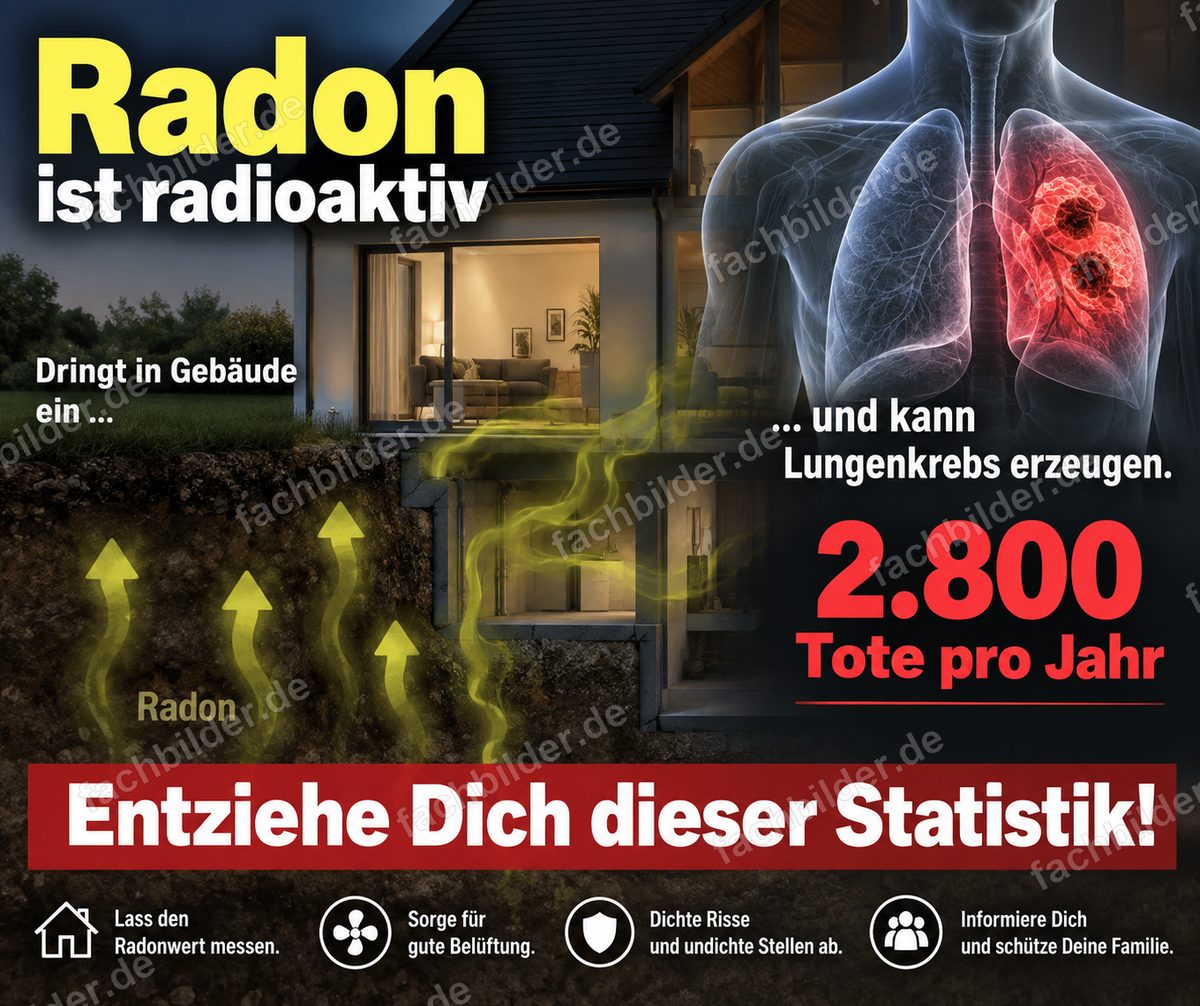 Radon ist radioaktiv: Entziehe Dich dieser Statistik