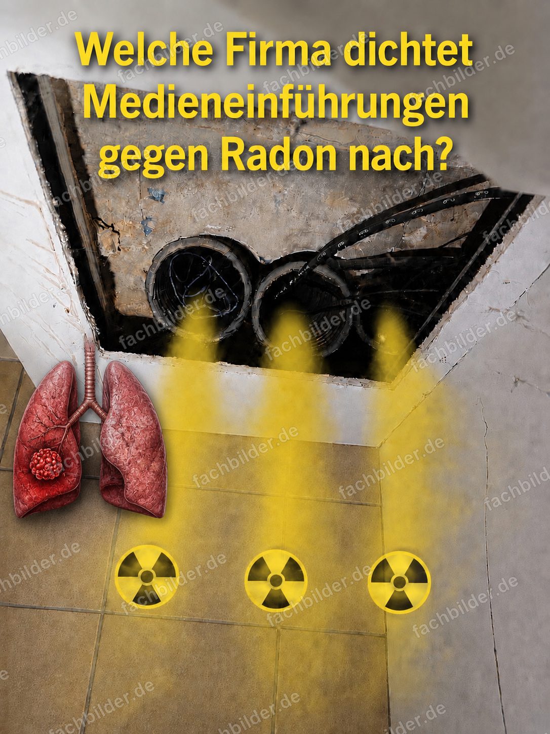 Leerrohre fachgerecht gegen Radon nachdichten
