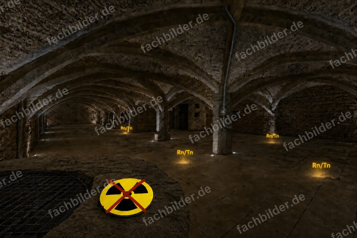 Geringe Restmengen Radon und Thoron trotz Radon-Unterbodenabsaugung