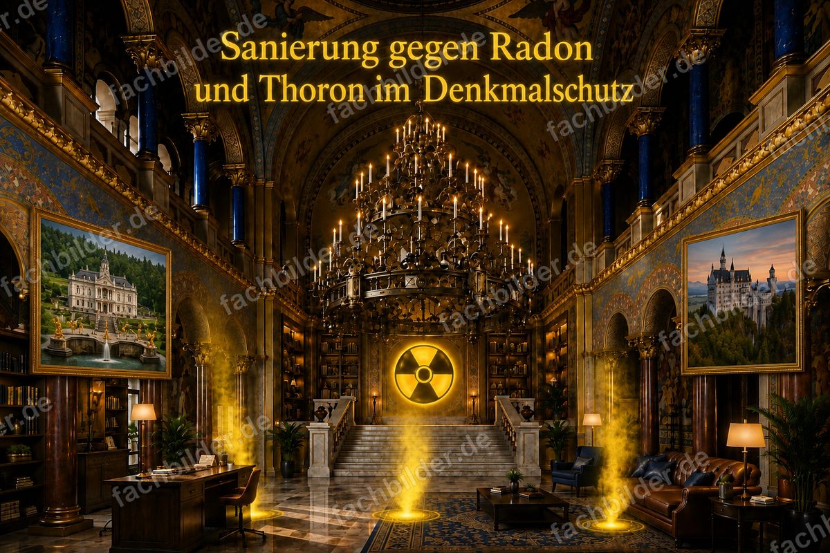 Sanierung gegen Radon und Thoron im Denkmalschutz: Schlosssaal