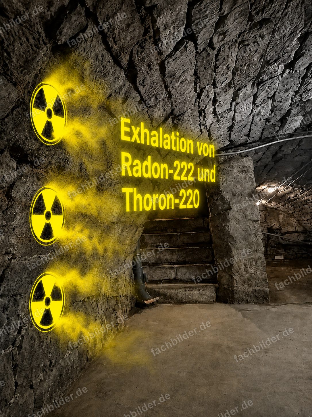 Exhalation von Radon-222 und Thoron-220 im Felsenkeller