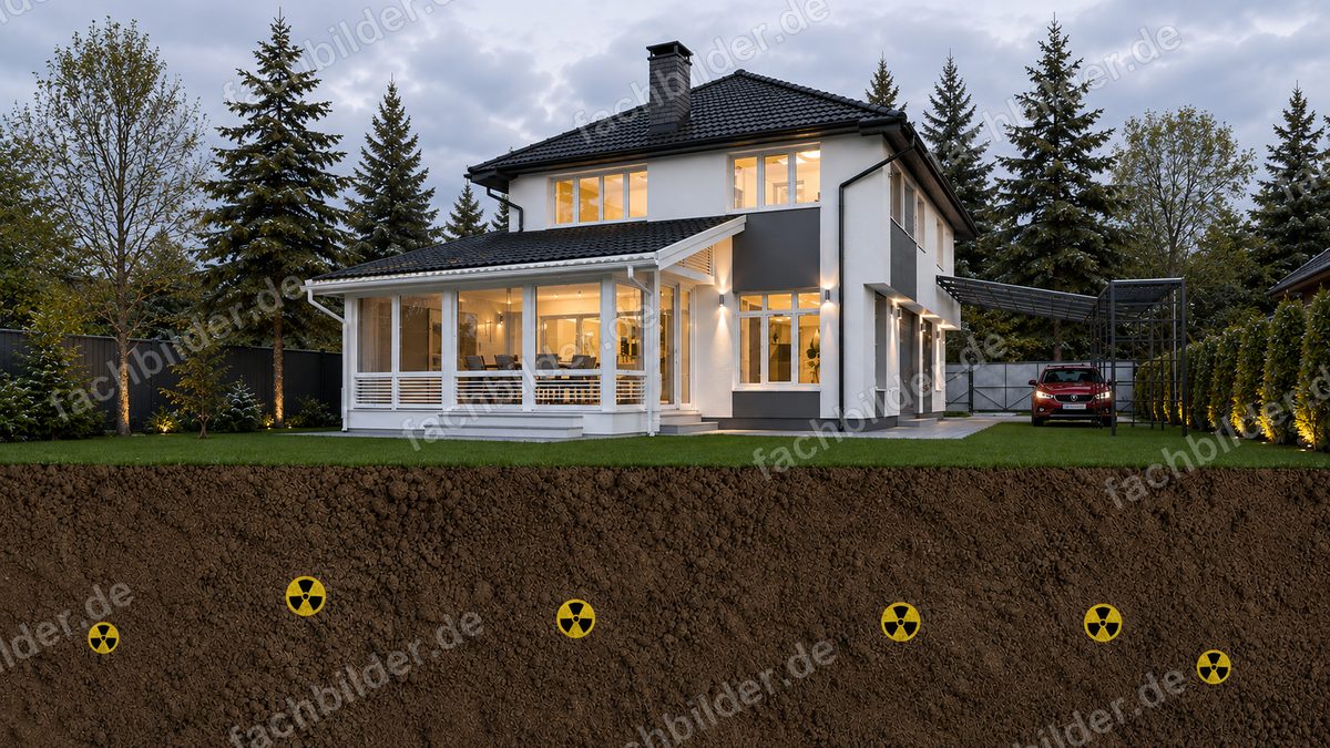Radon unter dem Gebäude