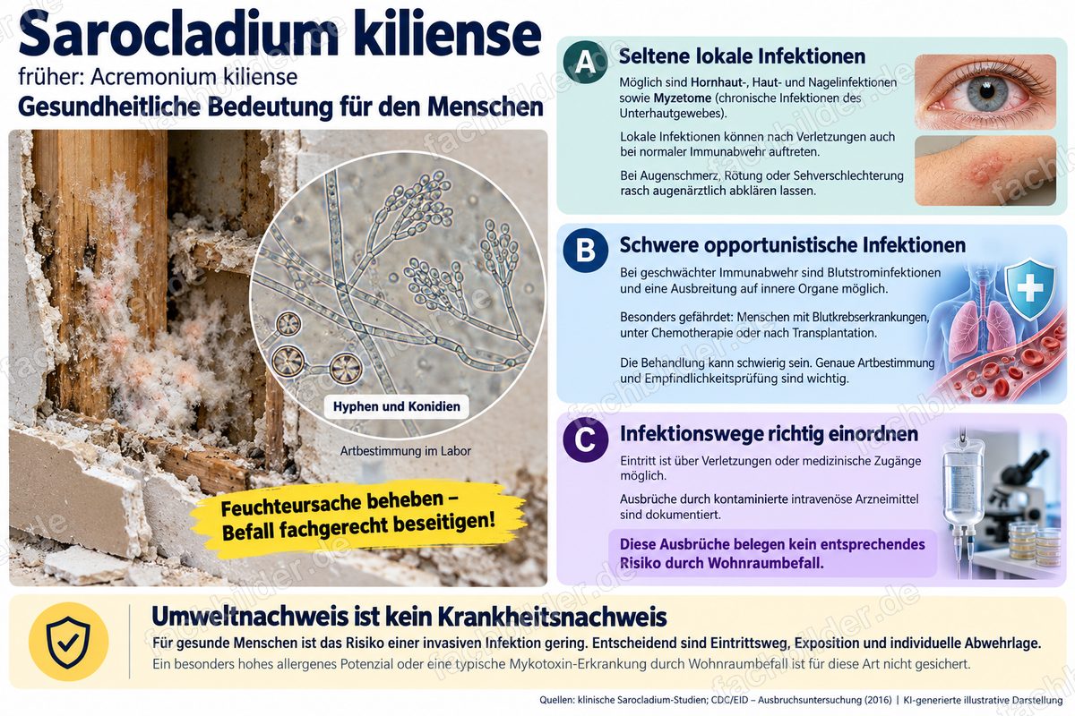 Sarocladium kiliense: gesundheitliche Bedeutung