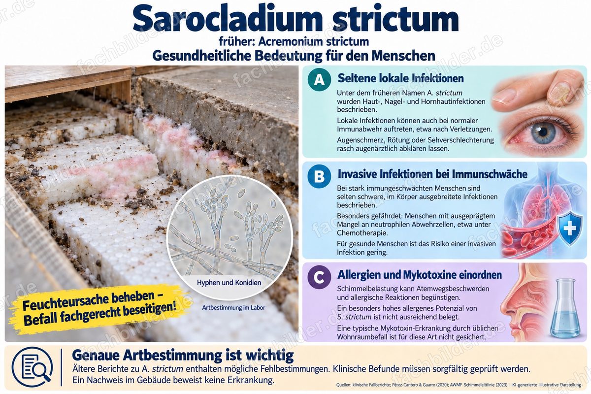 Sarocladium strictum: gesundheitliche Bedeutung