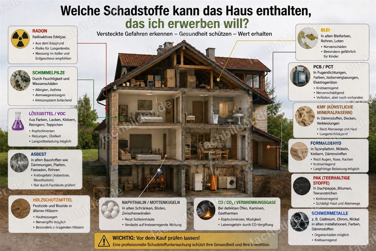 Welche Schadstoffe kann das Haus enthalten?