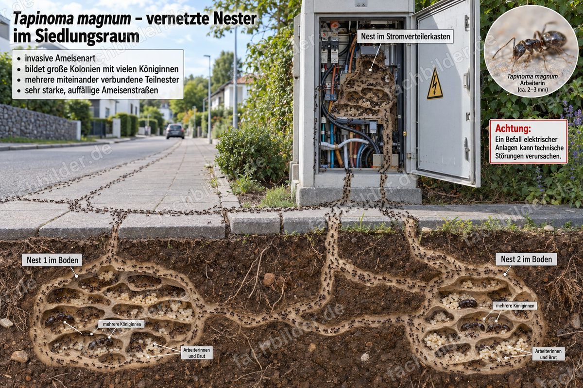 Tapinoma magnum verursacht Stromausfall