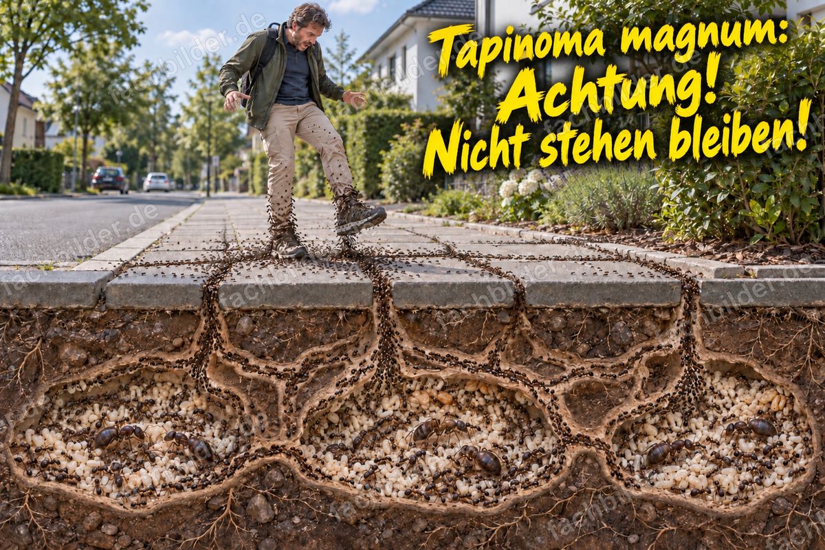 Tapinoma magnum: Vorsicht beim Rasten